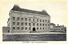 La Kunstgewerbeschule Stuttgart (avant 1914).