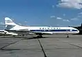 Caravelle VI-N d'Aéro tour immatriculée F-BYAT au Bourget en mars 1977
