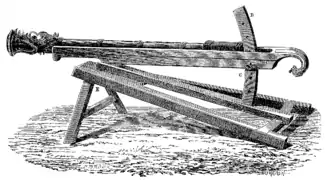 Couleuvrine du 15e siècle montée sur un affût