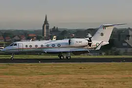 Gulfstream IV TU-VAD à l'aéroport de Bruxelles-National en 2010
