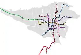 Voir la carte de la ligne.