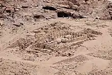 Ruines du temple des Lions ailés à Pétra.