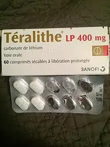 Boîte de Téralithe® 400 mg LP