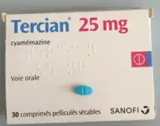 Boîte de Tercian 25&nbsp;mg (France)