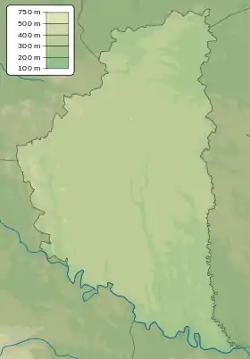 Voir sur la carte topographique de l'oblast de Ternopil