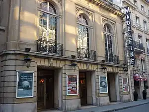 No&nbsp;19 : théâtre de la Madeleine.