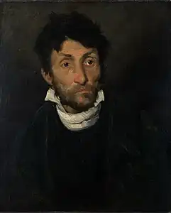 Le Monomane du vol, ou Le Fou aliéné, ou Le Cleptomane (1822), 61,2&nbsp;×&nbsp;50,2&nbsp;cm, musée des Beaux-Arts de Gand.