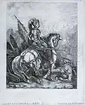Jeanne d'Arc à cheval (gravure).