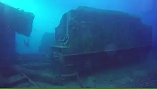 Locomotive sur le Thistlegorm