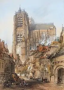 Attribué à Thomas Colman Dibdin, Saint Wulfran à Abbeville (1873), localisation inconnue.