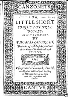 page de titre : partie « cantus ».