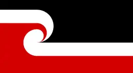 Drapeau tino rangatiratanga, des Maoris de Nouvelle-Zélande, créé par Harold Thomas.