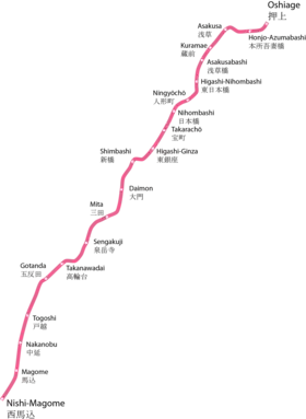 Voir la carte de la ligne.