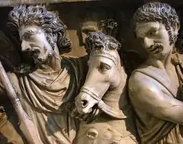 Détail du tombeau de Jovin.