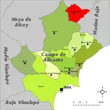 dans la comarque de l'Alacantí.