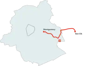 Voir la carte de la ligne.