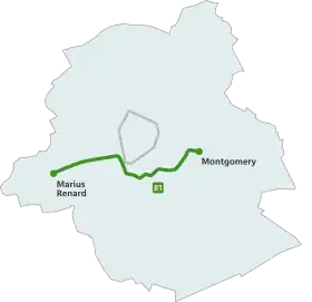 Voir la carte de la ligne.