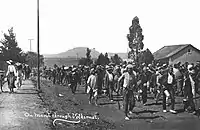 Marche de protestation contre les lois raciales, organisée par Gandhi, Transvaal, 1913