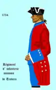 Régiment de Travers de 1734 à 1740