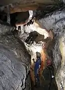 Méandre dans le trou Miette, Méailles, Alpes-de-Haute-Provence, France.