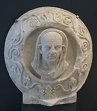 Imago clipeata d'un Romain.Ier – IIe siècle EC. Musée de Troie