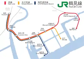 Voir la carte de la ligne.