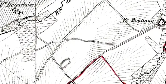Tumulus sur Carte Vandermaelen de 1846