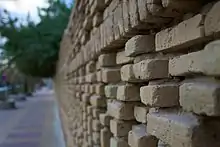 Briques en gros plan.