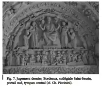 Épisode du Jugement Dernier ainsi que de la Résurrection des morts par l'appel de la trompette de l'Apocalypse.