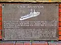 Plaque commémorative du croiseur Savannah.
