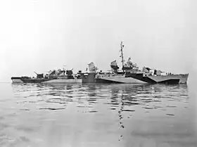 illustration de USS Bradford (DD-545)