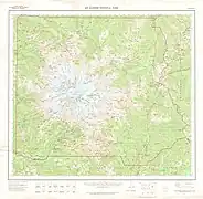 Carte topographique de l'USGS du mont Rainier.