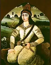 Peintre inconnu – portrait de Shah Dervish Noureli, XIXe&nbsp;siècle