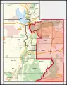 Carte des districts congressionnels de l'Utah depuis 2023