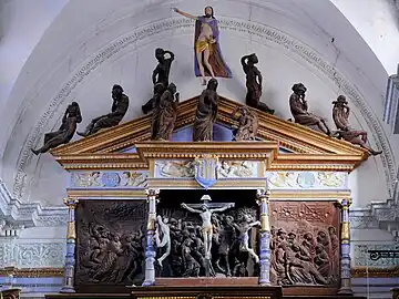 Partie supérieure du retable de la Passion