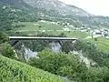 Nouveau pont enjambant les gorges de la Dala