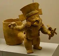 Vase à figure de guerrier. Jama-Coaque, 500 av. J.-C. à 500 apr. J.-C.