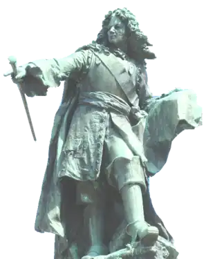 Détail du Monument à Vauban (1905), Saint-Léger-Vauban.