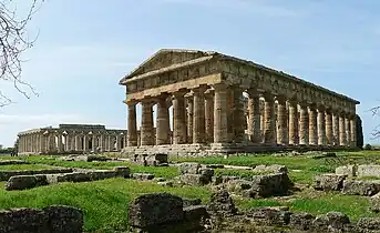 Les temples d'Héra à Poseidonia (Paestum).