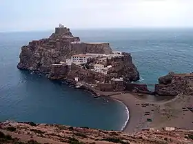 Le Peñón de Vélez de la Gomera, vu du Maroc