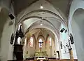 La nef de l'église Saint-Pierre-ès-Liens.