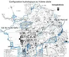 Configuration hydrologique au XVe&nbsp;siècle