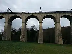 La partie centrale du viaduc en 2014.