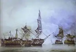 Le Victory au lendemain de Trafalgar