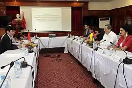 Réception d'une délégation en 2013.