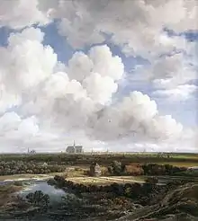 Vue de Haarlem avec des champs de blanchiment. Ruisdaelv. 1665. H. 62 cm. Kunsthaus, Zurich.