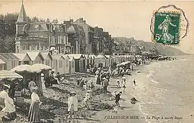 La plage en 1907.