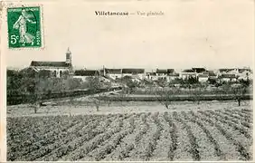 Vue générale de Villetaneuse, au début du XXe&nbsp;siècle.