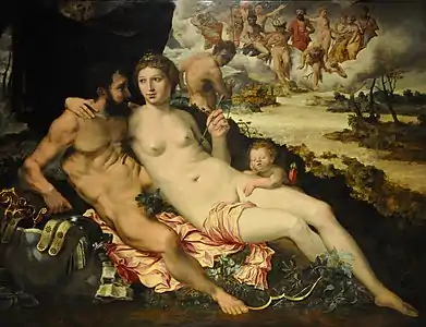 Mars et Venus surpris par Vulcain.