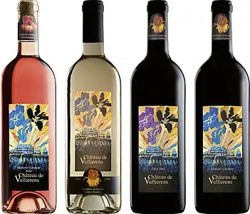 Les 4 bouteilles du château de Vullierens.
